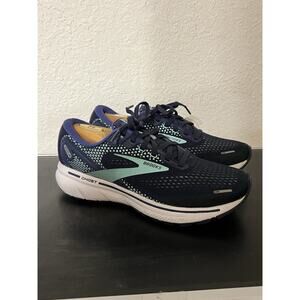 brooks ghost 14 womens size 8 shoes blue athletic running sneakers